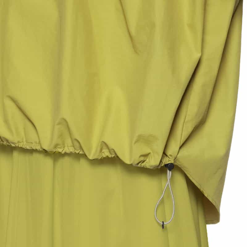 BARNEYS NEW YORK ウォッシャブル セットアップ ドローコード付きブラウス YELLOW