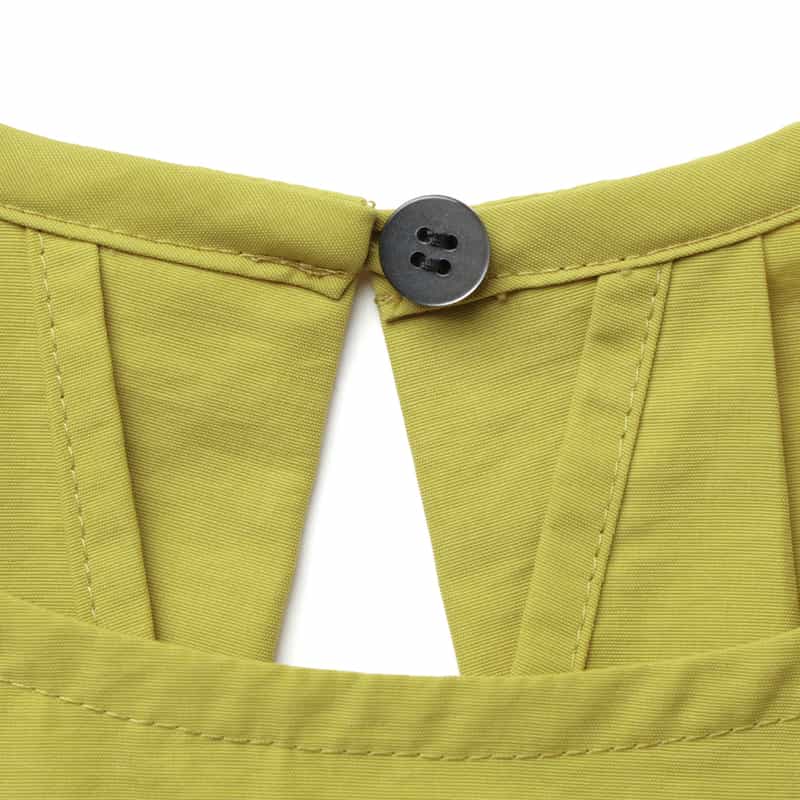 BARNEYS NEW YORK ウォッシャブル セットアップ ドローコード付きブラウス YELLOW