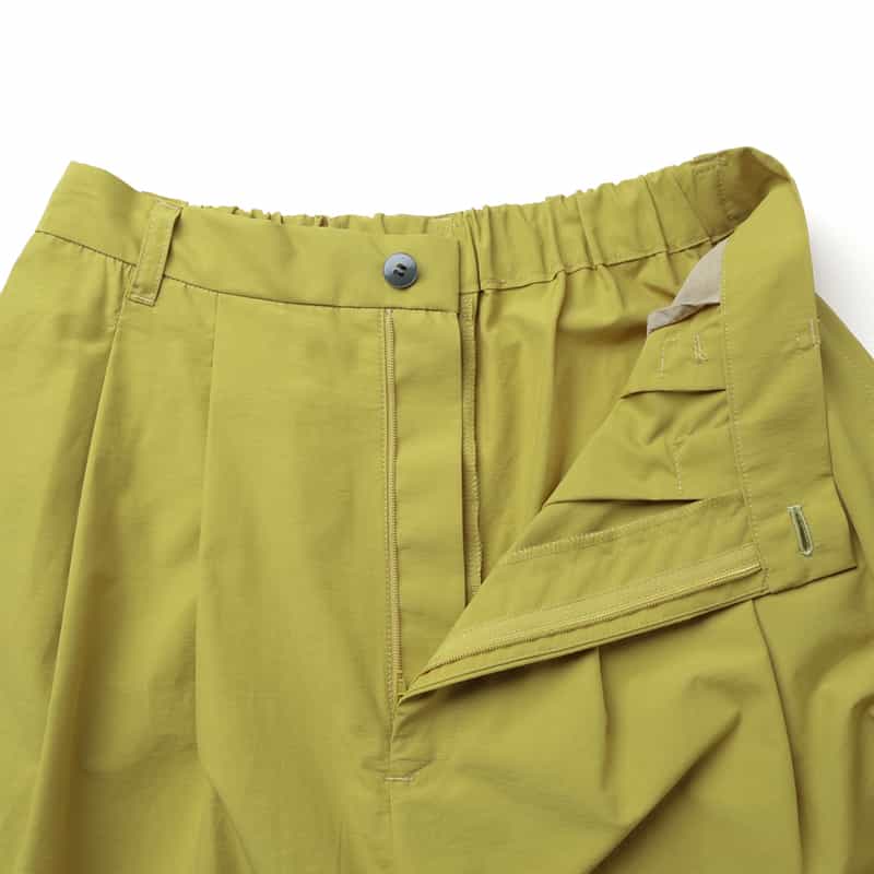 BARNEYS NEW YORK ウォッシャブル セットアップ タック入りワイドパンツ YELLOW