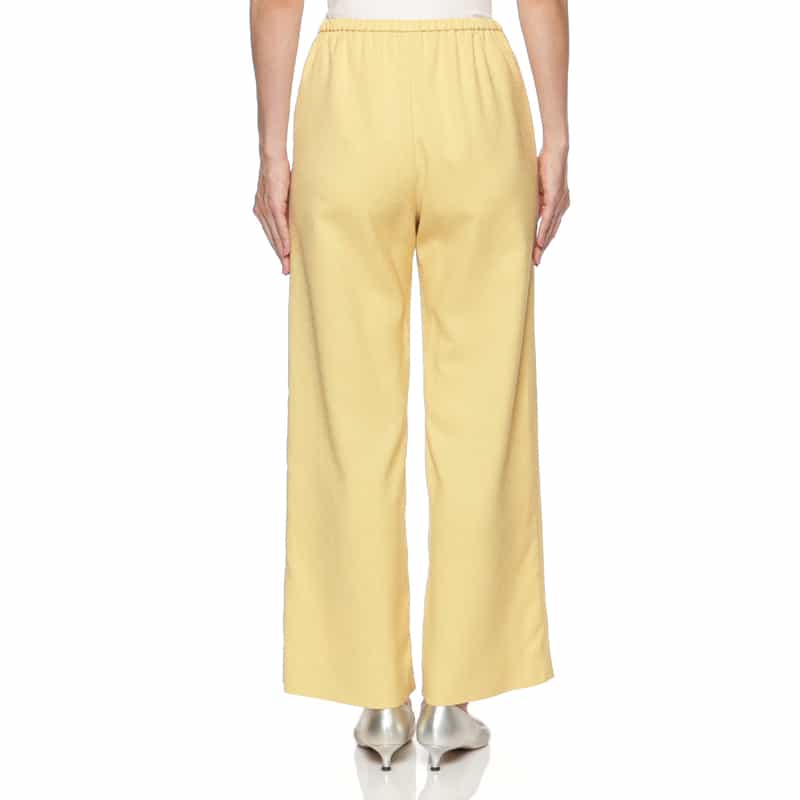 BARNEYS NEW YORK ウォッシャブル ワイドパンツ YELLOW