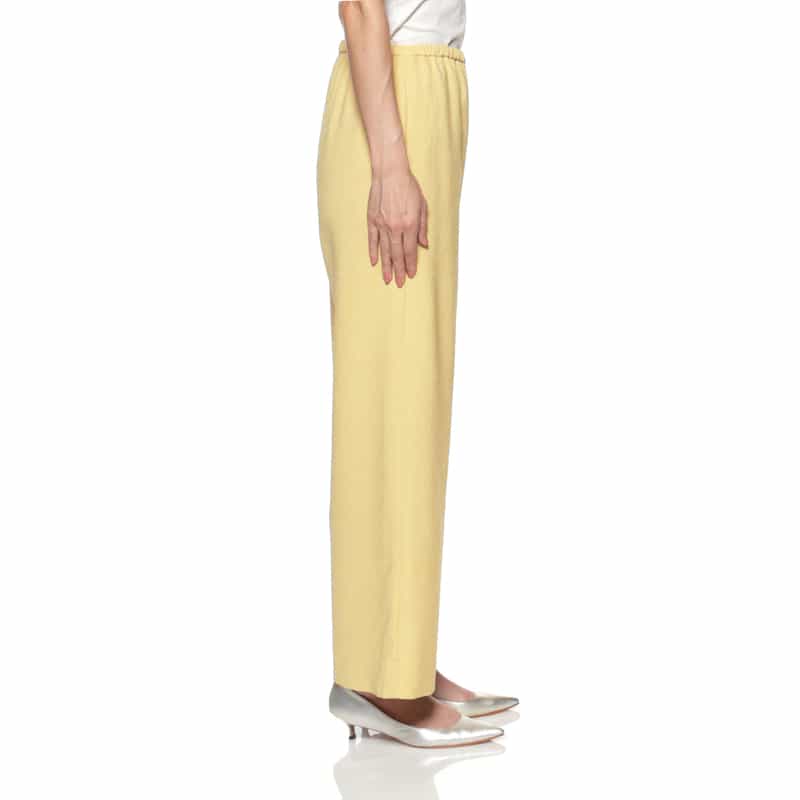 BARNEYS NEW YORK ウォッシャブル ワイドパンツ YELLOW