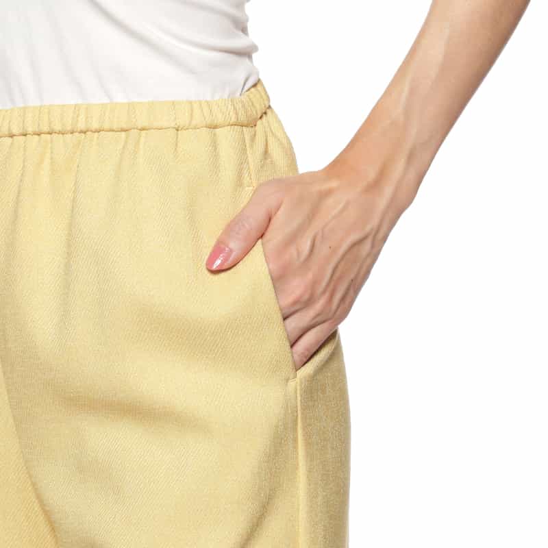 BARNEYS NEW YORK ウォッシャブル ワイドパンツ YELLOW