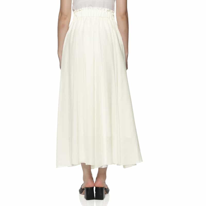 BARNEYS NEW YORK ウォッシャブル シアー素材ボリュームスカート WHITE