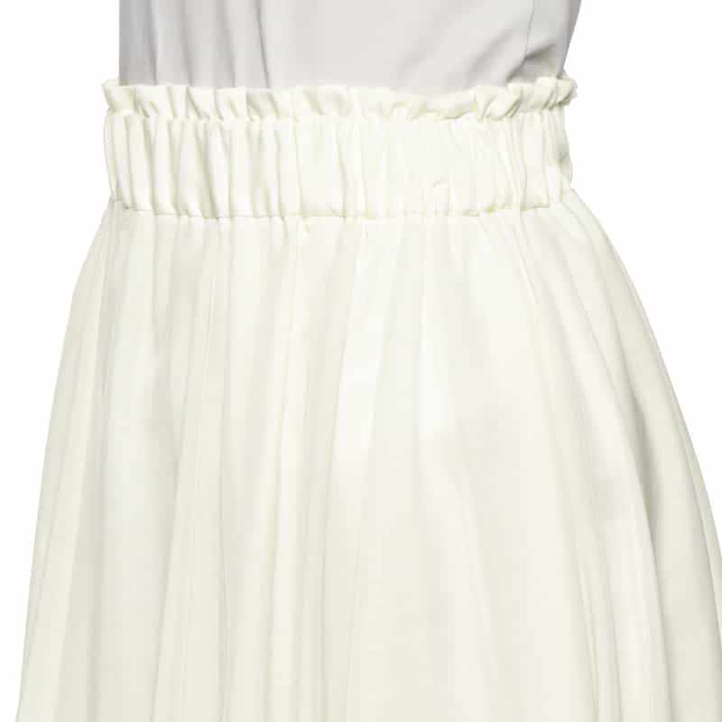 BARNEYS NEW YORK ウォッシャブル シアー素材ボリュームスカート WHITE