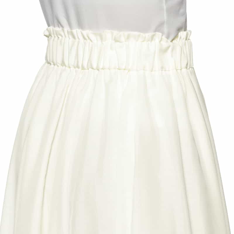 BARNEYS NEW YORK ウォッシャブル シアー素材ボリュームスカート WHITE