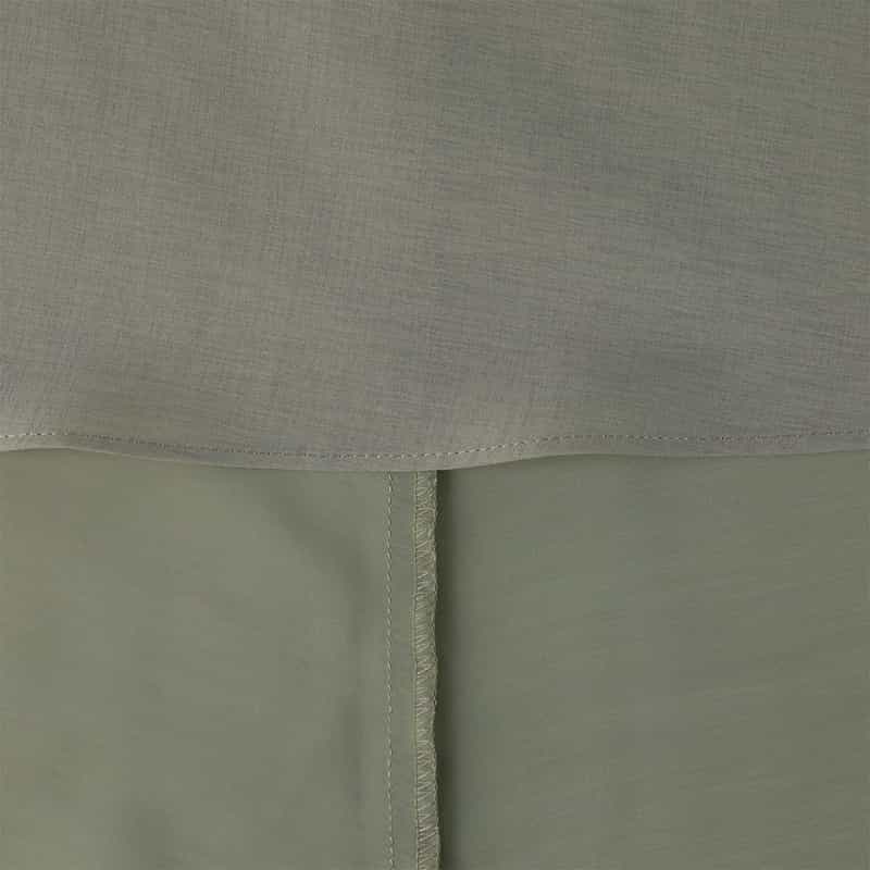 BARNEYS NEW YORK ウォッシャブル シアー素材ボリュームスカート KHAKI