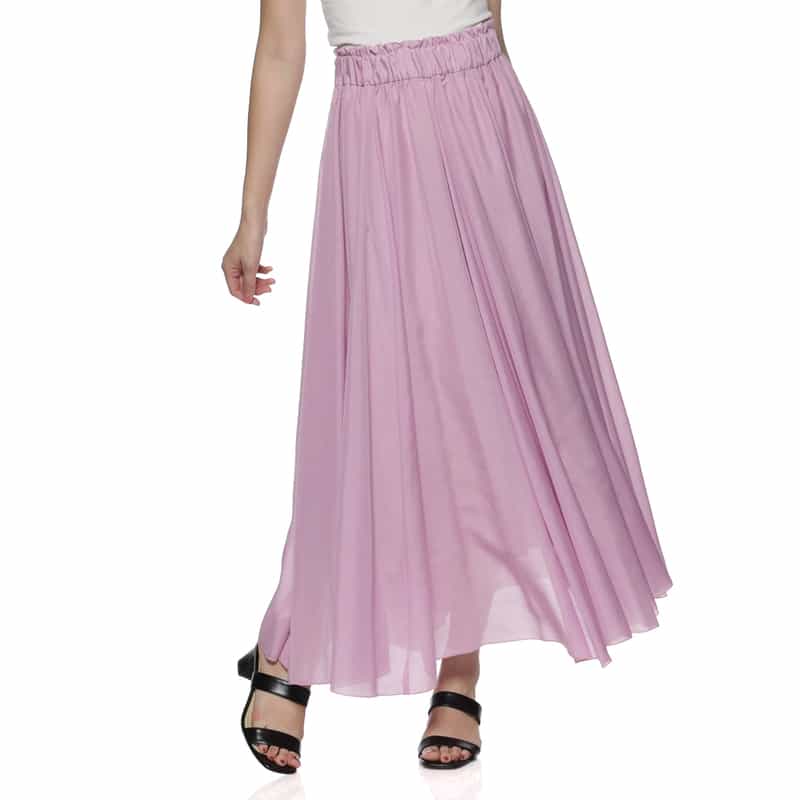 BARNEYS NEW YORK ウォッシャブル シアー素材ボリュームスカート PINK