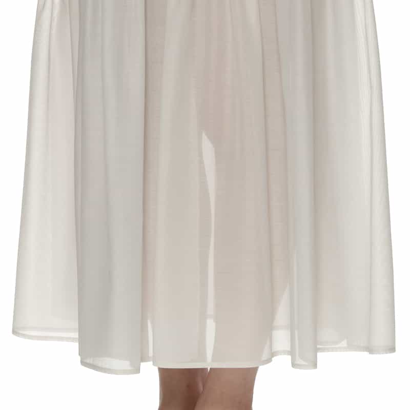 BARNEYS NEW YORK ウォッシャブル コンビネーションシアースカート BEIGE