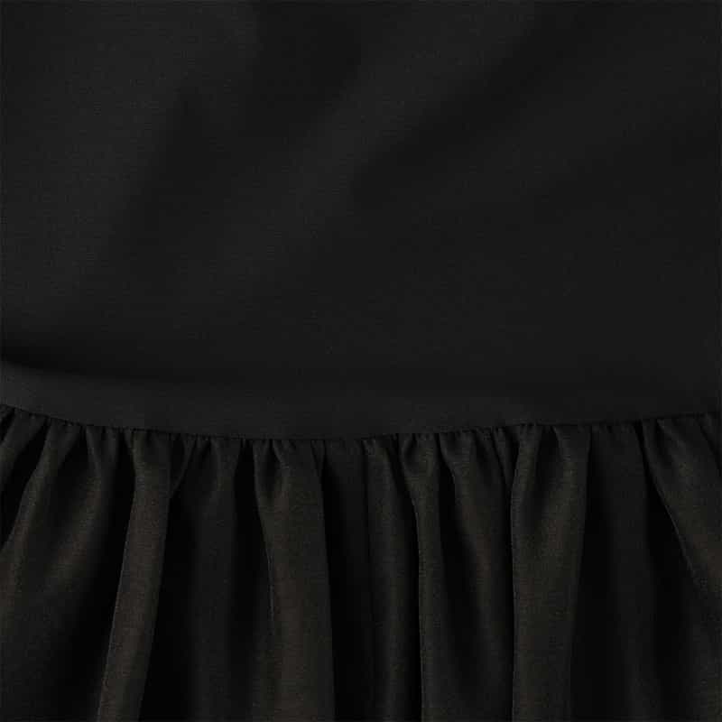 BARNEYS NEW YORK ウォッシャブル コンビネーションシアースカート BLACK