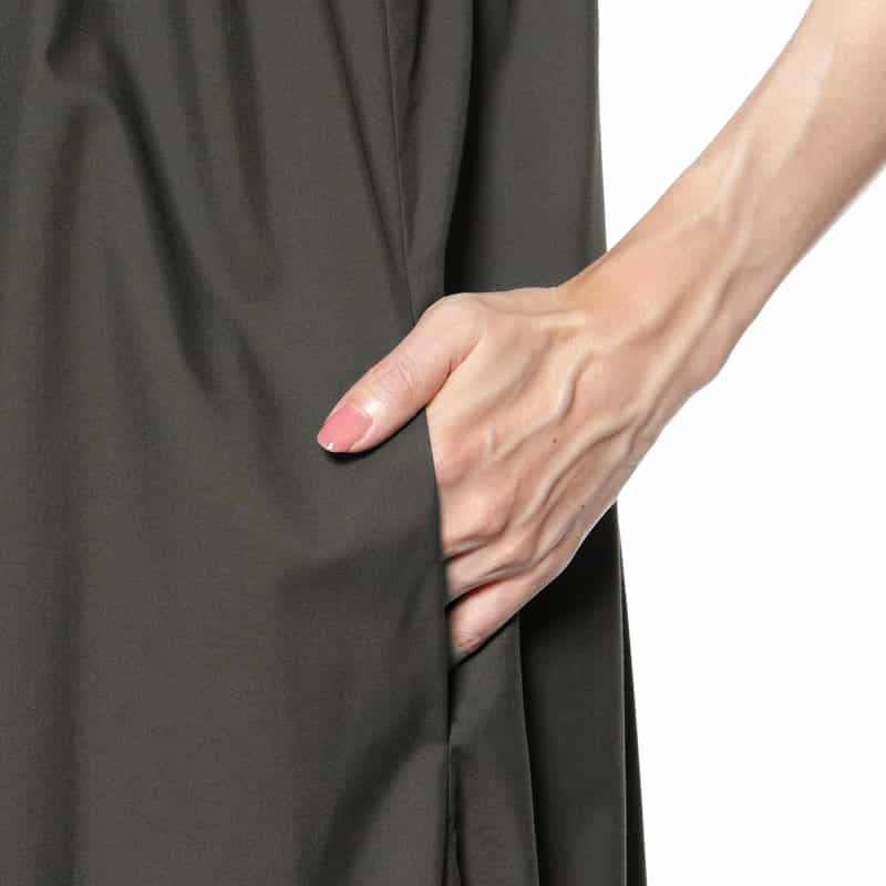 BARNEYS NEW YORK ウォッシャブル ギャザーオールインワン GRAY