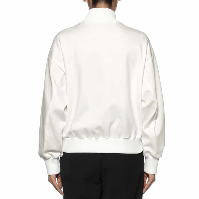 BARNEYS NEW YORK ウォッシャブル スクーバニットブルゾン WHITE