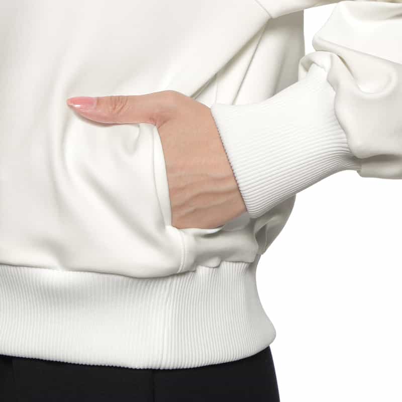 BARNEYS NEW YORK ウォッシャブル スクーバニットブルゾン WHITE