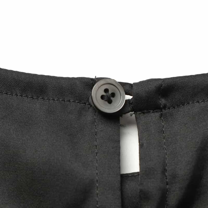 BARNEYS NEW YORK ウォッシャブル ネックバー付ブラウス BLACK