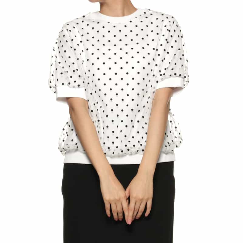 BARNEYS NEW YORK ウォッシャブル レイヤードカットソー OFF WHITE