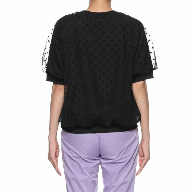 BARNEYS NEW YORK ウォッシャブル レイヤードカットソー BLACK