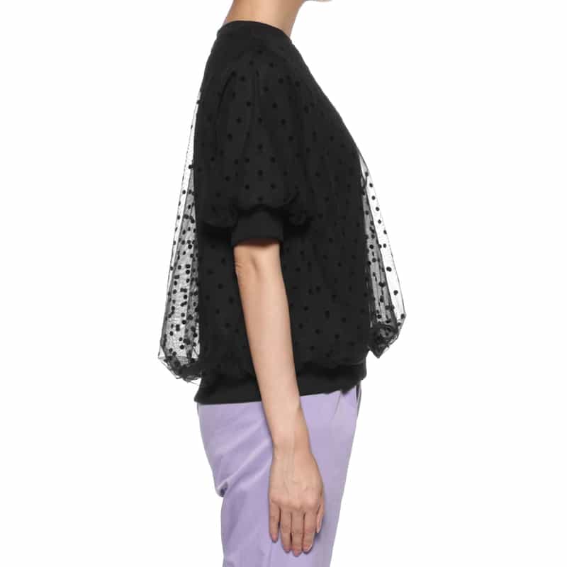 BARNEYS NEW YORK ウォッシャブル レイヤードカットソー BLACK