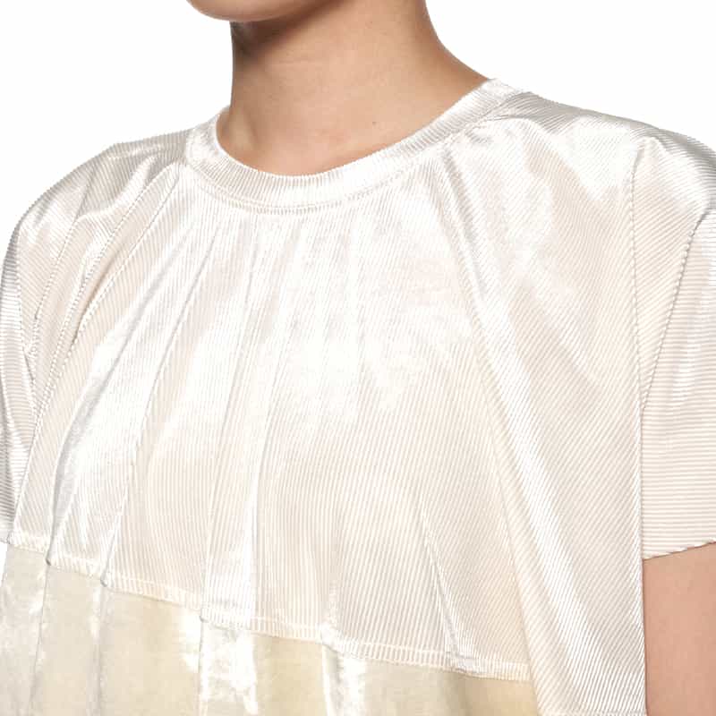 BARNEYS NEW YORK コンビネーション ドレープカットソー OFF WHITE