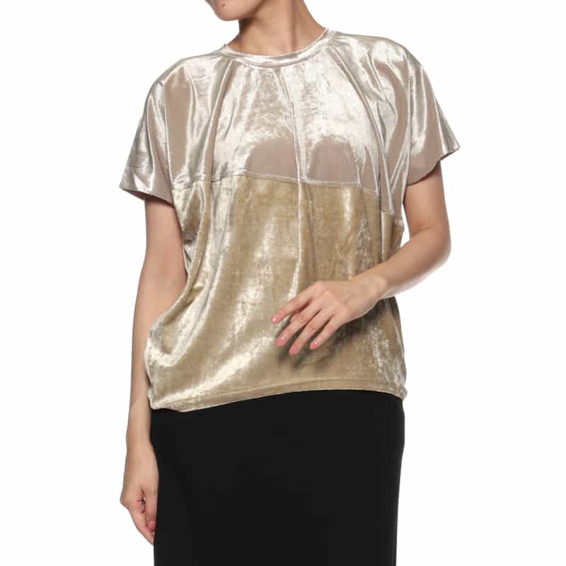 BARNEYS NEW YORK コンビネーション ドレープカットソー BEIGE