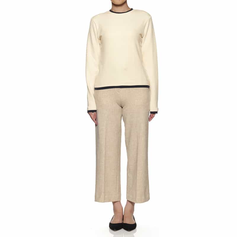 BARNEYS NEW YORK ウォッシャブル レイヤードデザインロングスリーブカットソー OFF WHITE