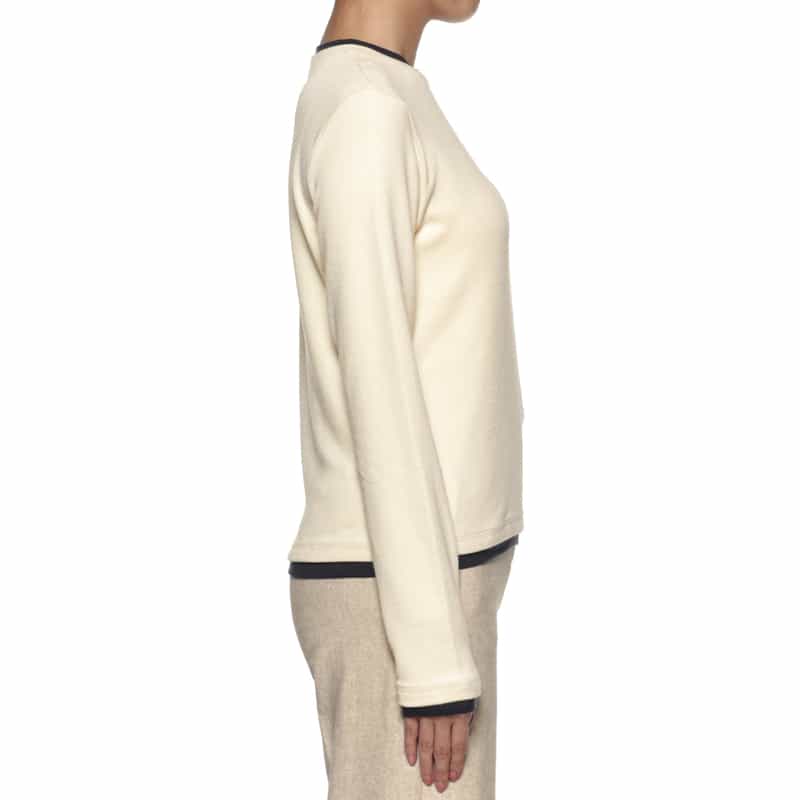 BARNEYS NEW YORK ウォッシャブル レイヤードデザインロングスリーブカットソー OFF WHITE