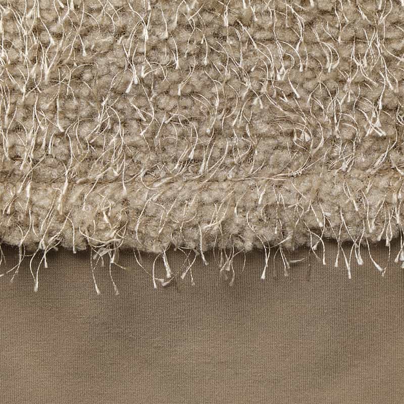 BARNEYS NEW YORK ウォッシャブル フェイクファーコンビネーションプルオーバー BEIGE