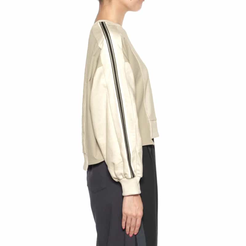 BARNEYS NEW YORK ウォッシャブル コンビネーションスウェットプルオーバー BEIGE