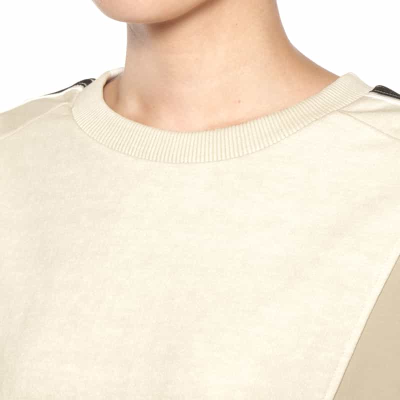 BARNEYS NEW YORK ウォッシャブル コンビネーションスウェットプルオーバー BEIGE