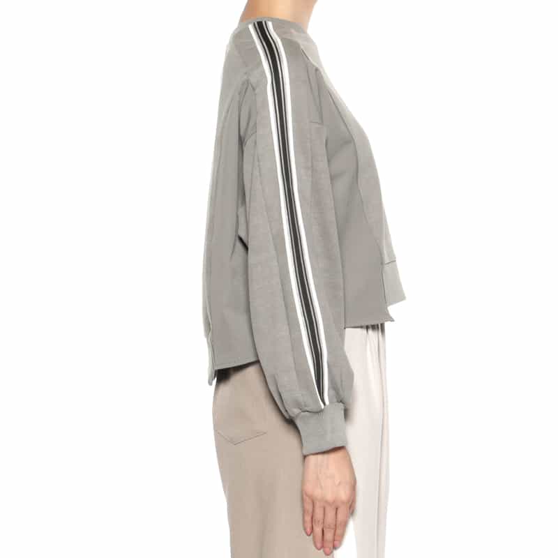 BARNEYS NEW YORK ウォッシャブル コンビネーションスウェットプルオーバー GRAY