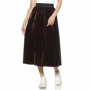 ベロア素材フレアスカート