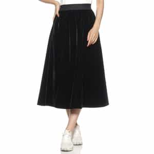 ベロア素材フレアスカート