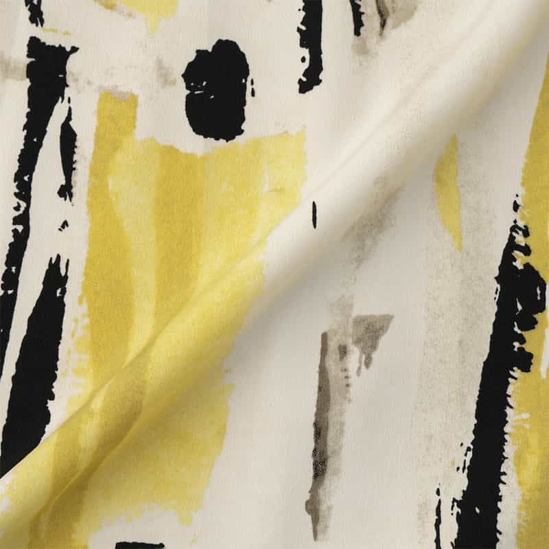 BARNEYS NEW YORK ウォッシャブル ジオメトリック柄ロングスカート YELLOW