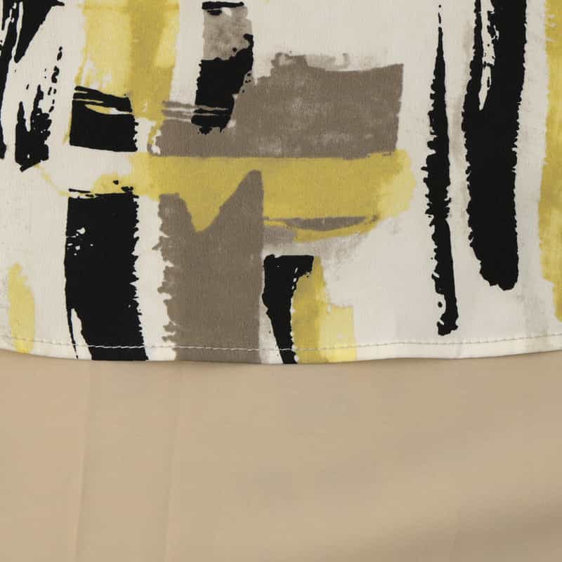 BARNEYS NEW YORK ウォッシャブル ジオメトリック柄ロングスカート YELLOW