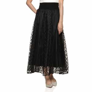 チュール付ロングスカート