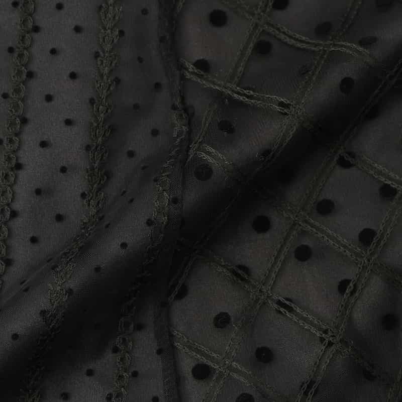 BARNEYS NEW YORK チュール付ロングスカート BLACK