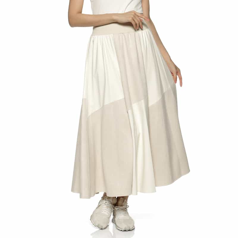 BARNEYS NEW YORK 異素材コンビネーションスカート OFF WHITE