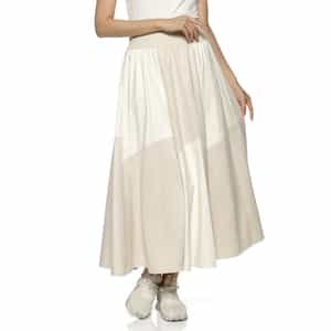 異素材コンビネーションスカート