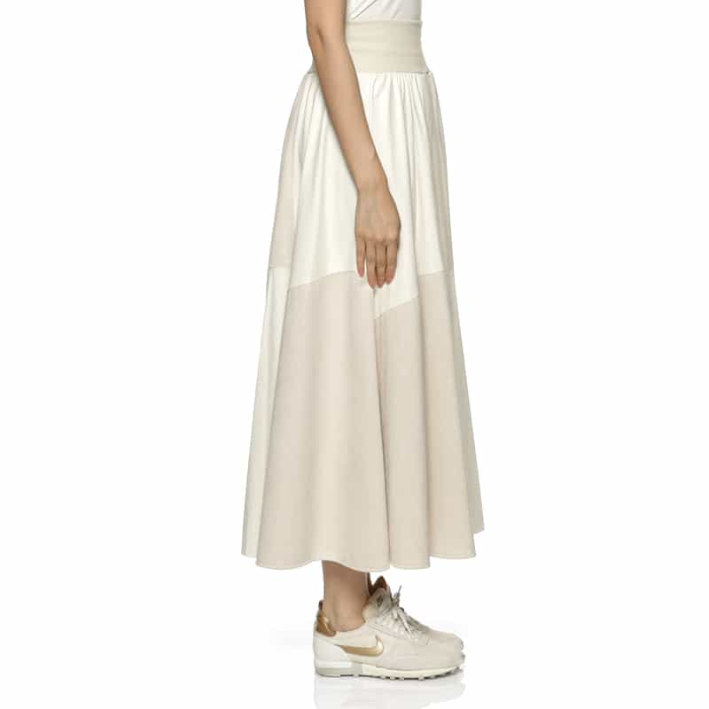 BARNEYS NEW YORK 異素材コンビネーションスカート OFF WHITE