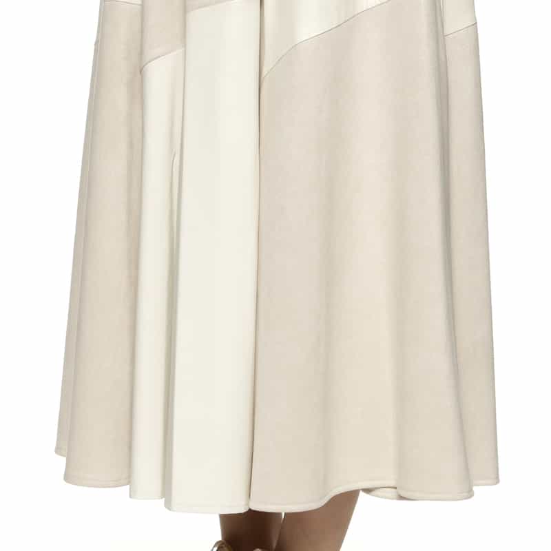 BARNEYS NEW YORK 異素材コンビネーションスカート OFF WHITE