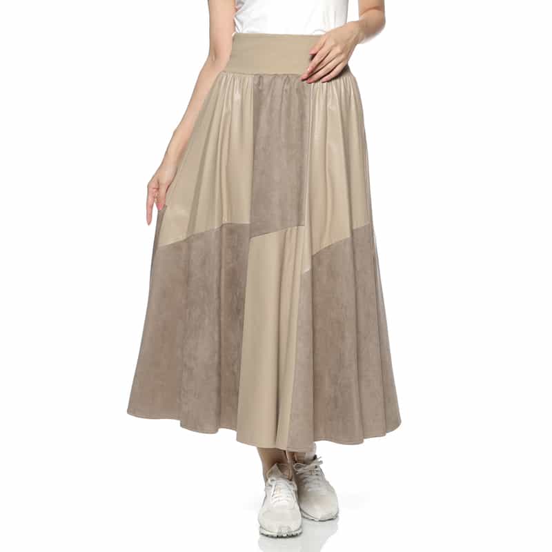 BARNEYS NEW YORK 異素材コンビネーションスカート BEIGE
