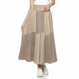 異素材コンビネーションスカート