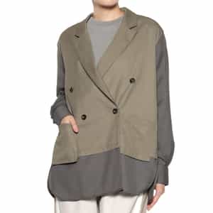 ウォッシャブル コンビネーションテーラードシャツジャケット