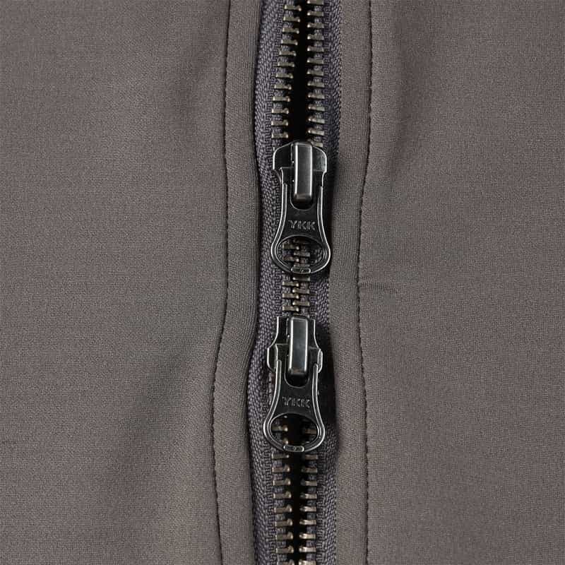 BARNEYS NEW YORK ウォッシャブル 異素材コンビネーション ジップアップブルゾン DARK GRAY