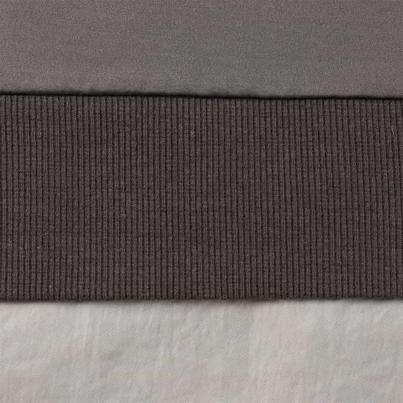 BARNEYS NEW YORK ウォッシャブル 異素材コンビネーション ジップアップブルゾン DARK GRAY