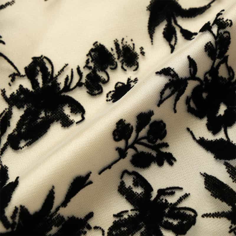 BARNEYS NEW YORK フラワー柄ロングスカート OFF WHITE