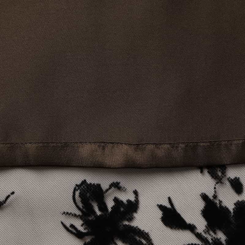 BARNEYS NEW YORK フラワー柄ロングスカート BROWN