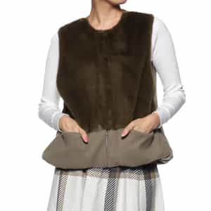 異素材コンビネーションベスト