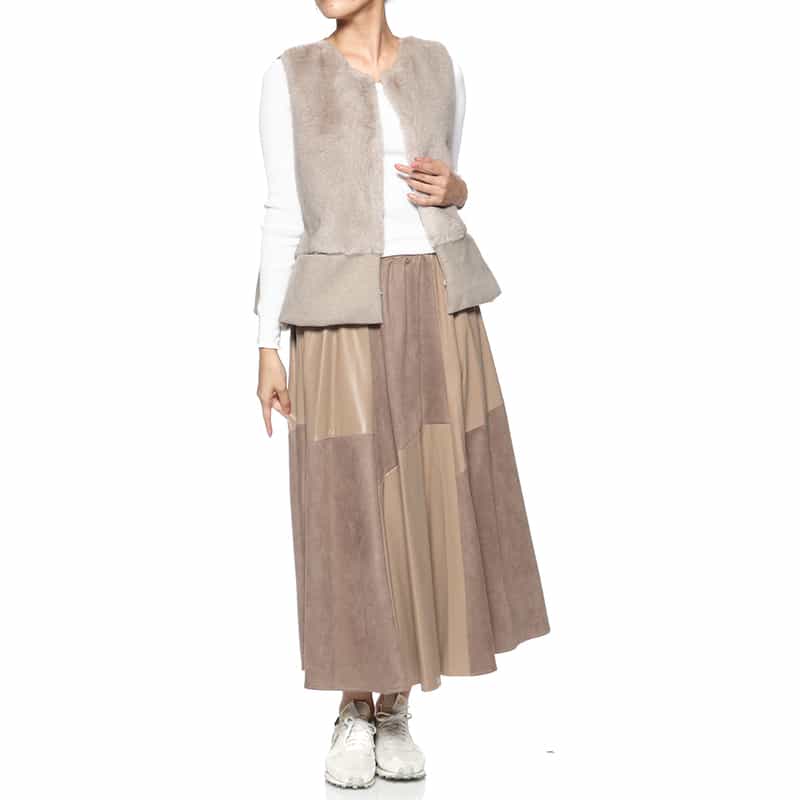 BARNEYS NEW YORK 異素材コンビネーションベスト GRAY