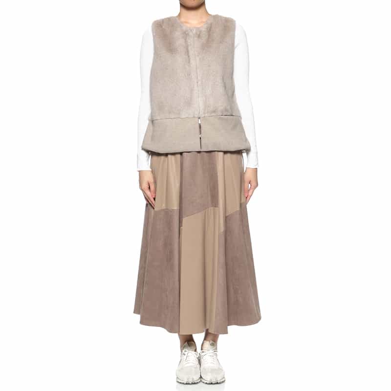 BARNEYS NEW YORK 異素材コンビネーションベスト GRAY