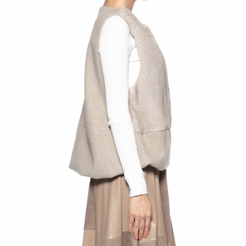 BARNEYS NEW YORK 異素材コンビネーションベスト GRAY