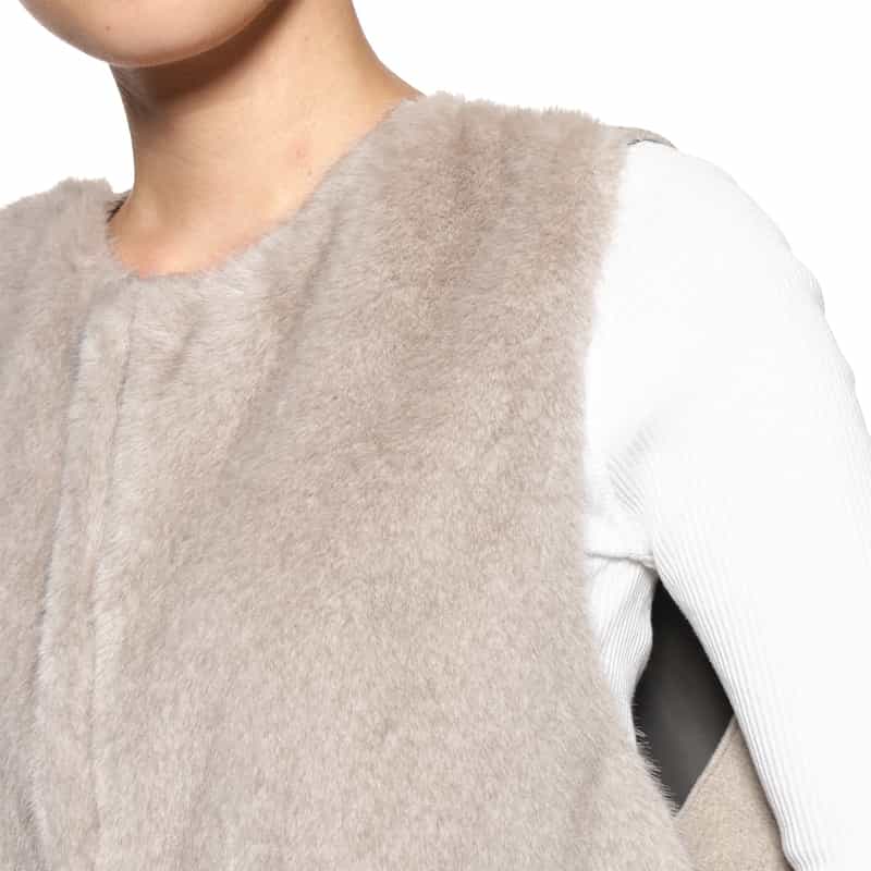 BARNEYS NEW YORK 異素材コンビネーションベスト GRAY